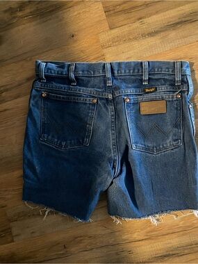 Wrangler Blue Denim Cutoff Shorts